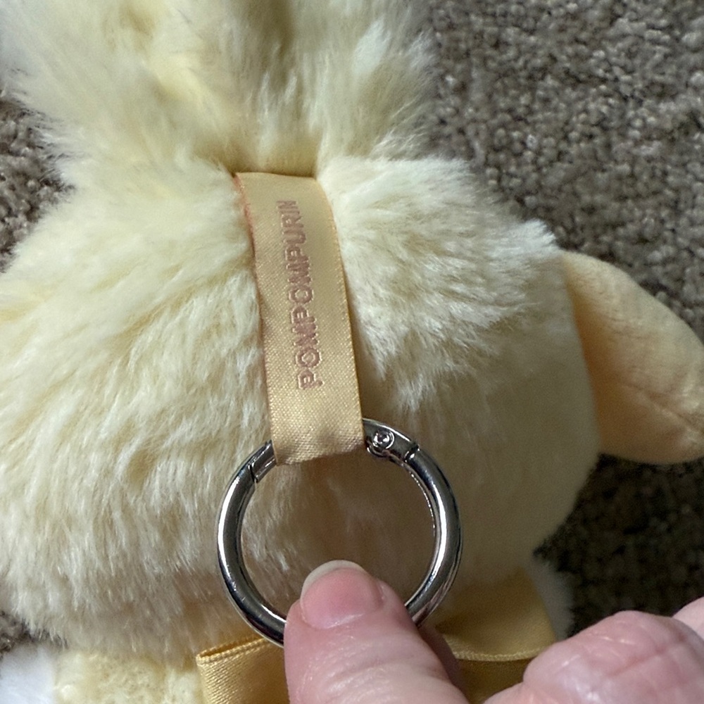 Sanrio Pompompurin Fuzzy Plush Keychain - Picture 9 of 12